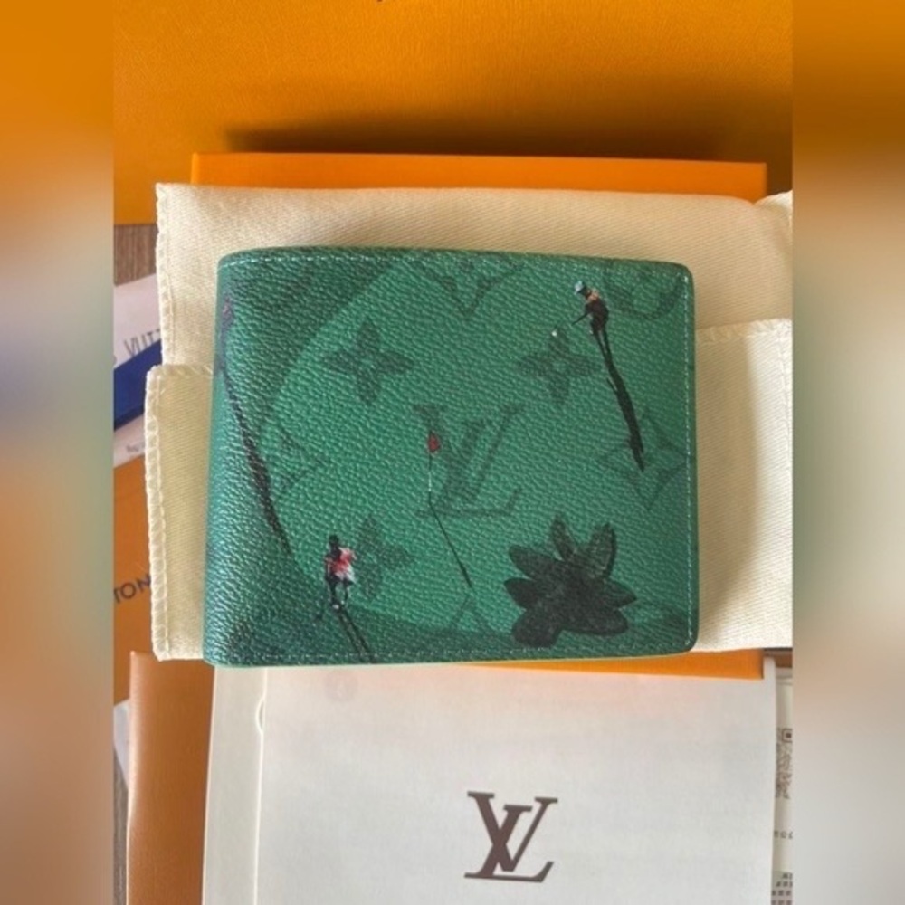 Louis Vuitton Green Slender Wallet